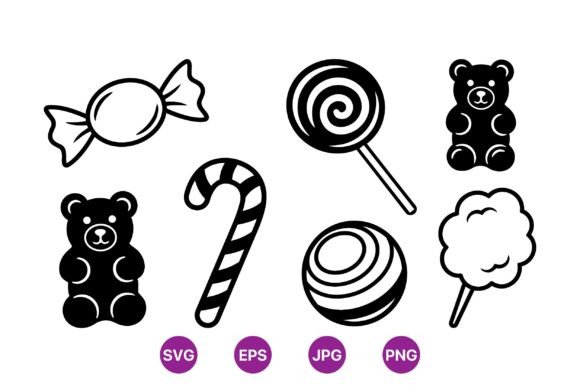 Download Cute Candy and Bear Clipart - Cute Collection