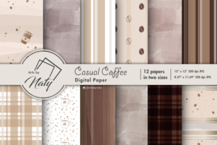 Download Casual Coffee Digital Paper - Coffee Collection